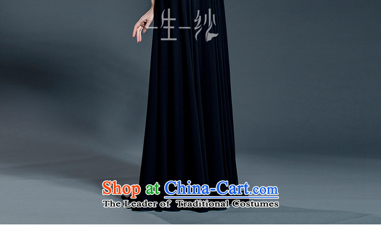 A lifetime of evening dresses long moderator female black dinner dress round-neck collar slotted shoulder 502411448  160/84A black thirtieth day pre-sale picture, prices, brand platters! The elections are supplied in the national character of distribution, so action, buy now enjoy more preferential! As soon as possible.