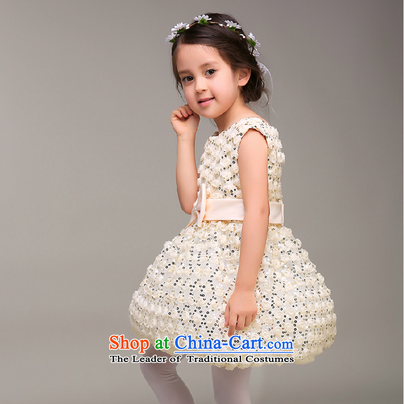 The first white into about the new girls children dress princess birthday small dress students dance performance services bon bon skirt 100cm, white white first into about shopping on the Internet has been pressed.