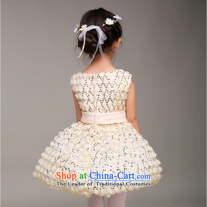The first white into about the new girls children dress princess birthday small dress students dance performance services bon bon skirt 100cm, white white first into about shopping on the Internet has been pressed.