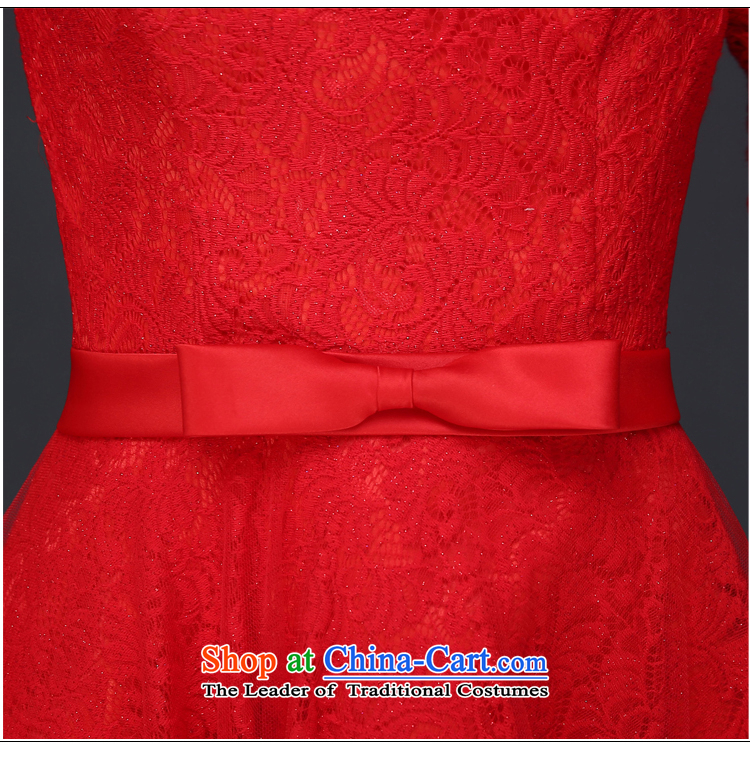 7 7 color tone 2015 New Red slotted shoulder marriages lace Korean bows wedding dresses L043 services tailored red (non-refundable) Picture, prices, brand platters! The elections are supplied in the national character of distribution, so action, buy now enjoy more preferential! As soon as possible.