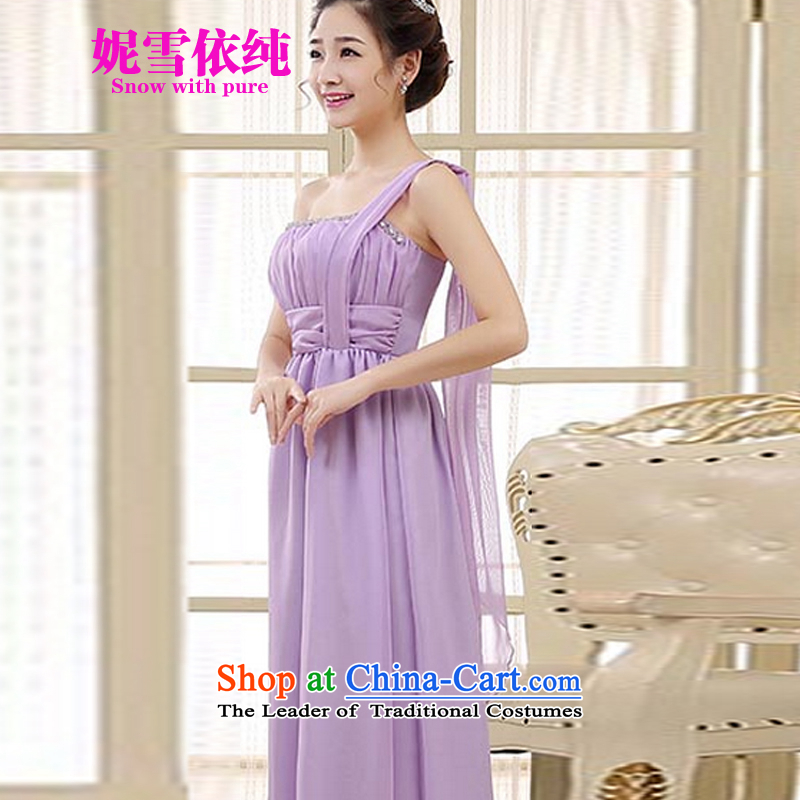 In accordance with the pure 2015 Connie snow new evening dress bridesmaid mission sister skirt the girl brides bows to Sau San tie long bridesmaid wedding dresses , Connie snow5064 purple to plain (SNOW WITH PURA) , , , shopping on the Internet