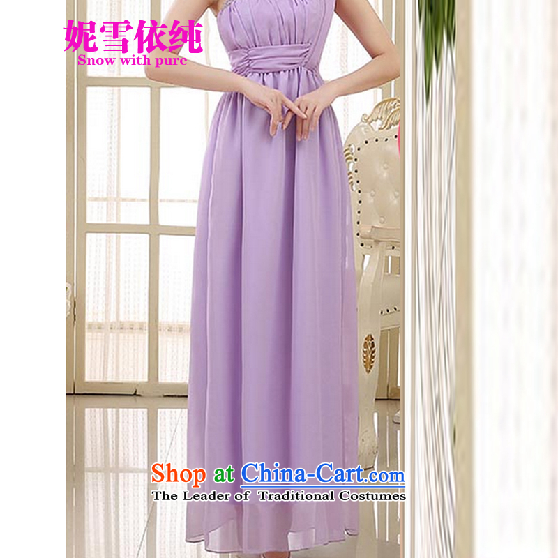 In accordance with the pure 2015 Connie snow new evening dress bridesmaid mission sister skirt the girl brides bows to Sau San tie long bridesmaid wedding dresses , Connie snow5064 purple to plain (SNOW WITH PURA) , , , shopping on the Internet