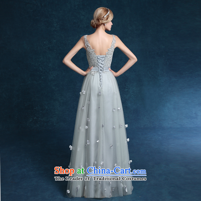 Each new 2015 Connie evening dresses silver gray shoulders Sau San marriages to a high standard and style dinner drink service dress Silver Gray Light Gray tailored, does not allow for every JIAONI stephanie () , , , shopping on the Internet
