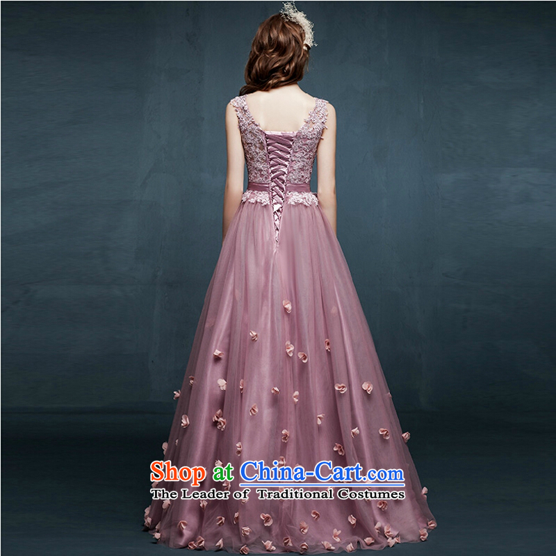 Yong-yeon and bride wedding dresses 2015 bows services usual zongzi color lace long V-Neck Strap evening dresses dresses red color made no refunds or exchanges of size Yong-yeon and shopping on the Internet has been pressed.