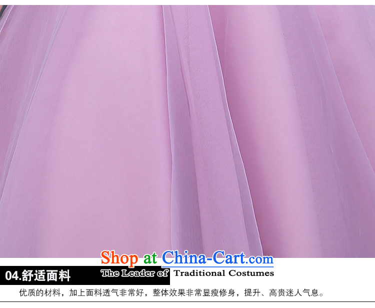 The new wedding dresses banquet small skirt bridesmaid to lace Korean short, Ms. evening dresses toner purple bridesmaids V-Neck bride fluoroscopy back dinner White XL Photo, prices, brand platters! The elections are supplied in the national character of distribution, so action, buy now enjoy more preferential! As soon as possible.
