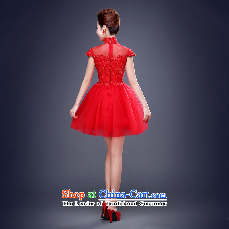 Jie Mija 2015 new wedding dresses Red Dress Short of qipao larger marriages bows Services Mr Ronald short-sleeved short of Suzhou shipment red S, Cheng Kejie mia , , , shopping on the Internet