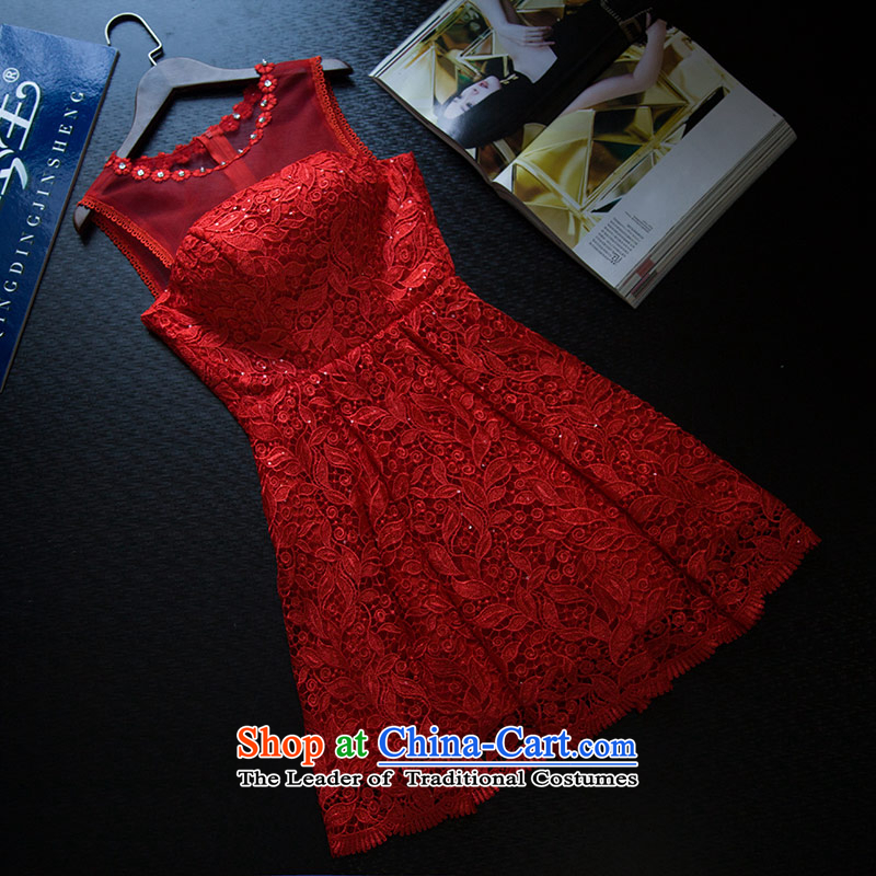 Love of the life of the new 2015 Korean red circle in the summer for diamond short, bows to marry the bride small dress red XS, love of the overcharged shopping on the Internet has been pressed.