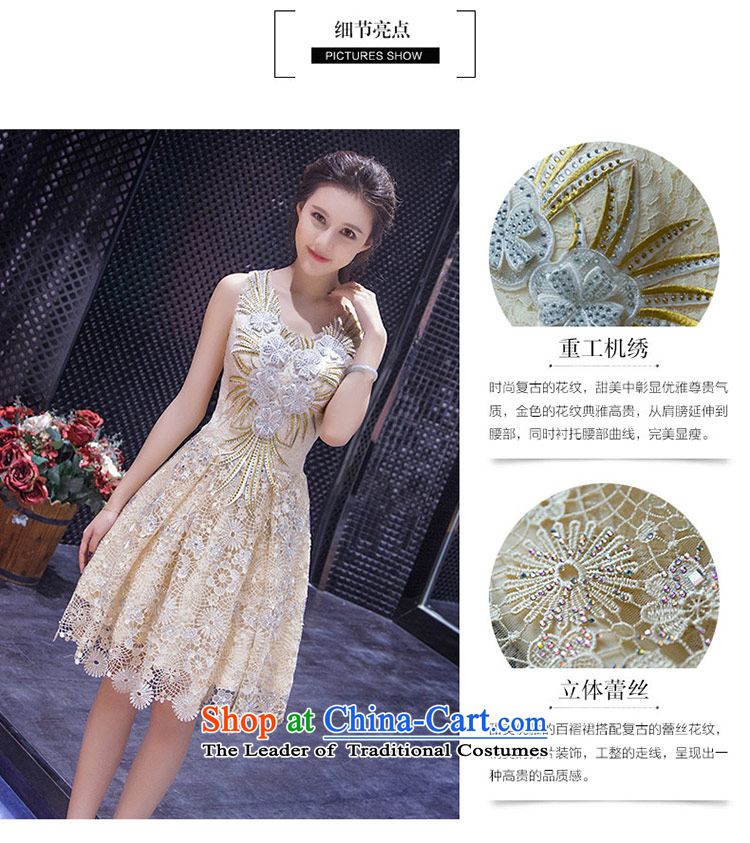 Love of the life of the new 2015 Summer retro Foutune of champagne color graphics thin straps lace small dress marriage bridesmaid to skirt champagne color pictures, prices, XS brand platters! The elections are supplied in the national character of distribution, so action, buy now enjoy more preferential! As soon as possible.