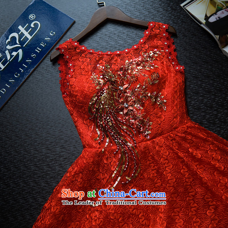 Love of the life of the new 2015 Summer Korean upscale embroidering a field shoulder straps red dress marriages bows to red , L, love of the overcharged shopping on the Internet has been pressed.