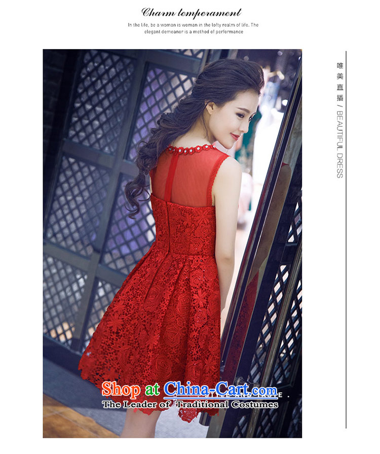 Love of the life of the new Word 2015 Summer Korean shoulder foutune zipper, Red Dress lace diamond round-neck collar small red dress L picture, prices, brand platters! The elections are supplied in the national character of distribution, so action, buy now enjoy more preferential! As soon as possible.