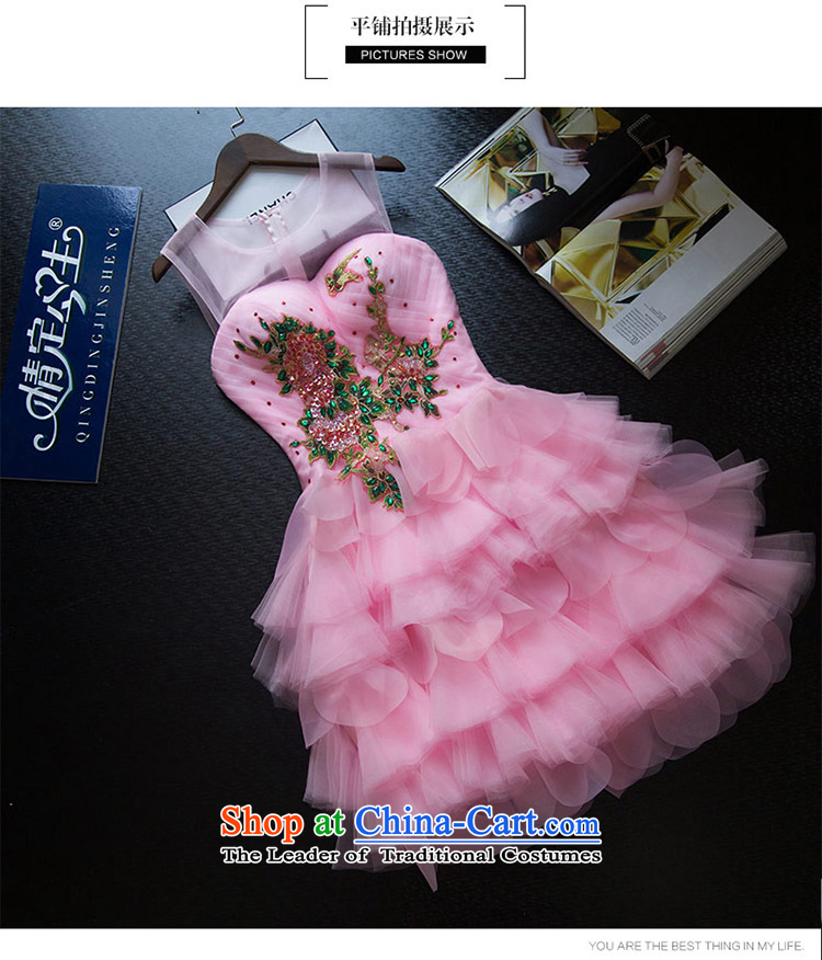 Love of the life of the new 2015 Summer retro embroidery bon bon skirt small dress sweet pink marriage bridesmaid services Pink L picture, prices, brand platters! The elections are supplied in the national character of distribution, so action, buy now enjoy more preferential! As soon as possible.