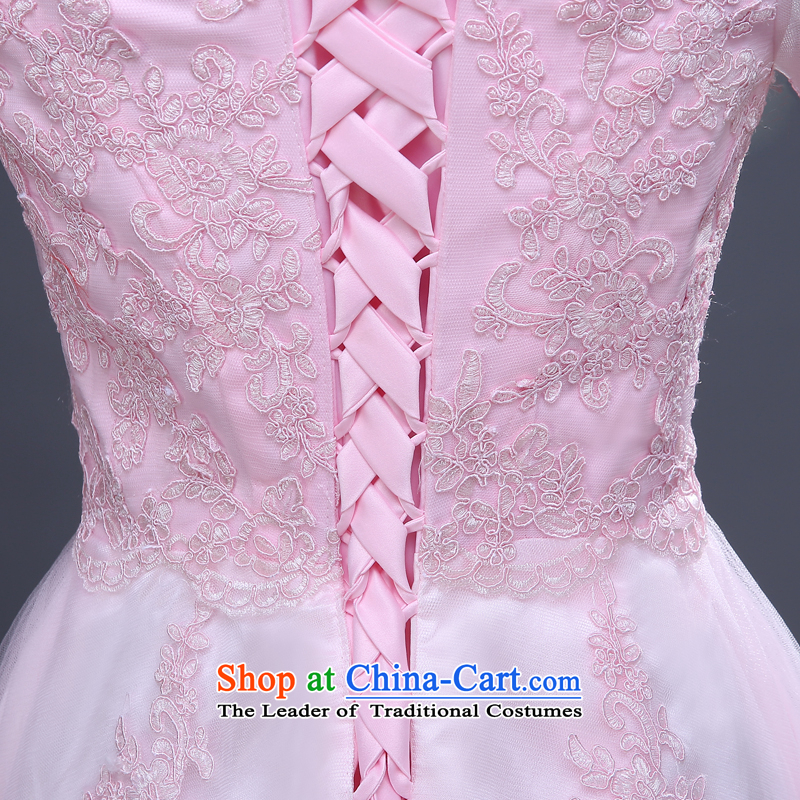 Jie Mia bride bows to the spring 2015 cheongsam dress short summer stylish, married a small red dress female pink S, Cheng Kejie mia , , , shopping on the Internet