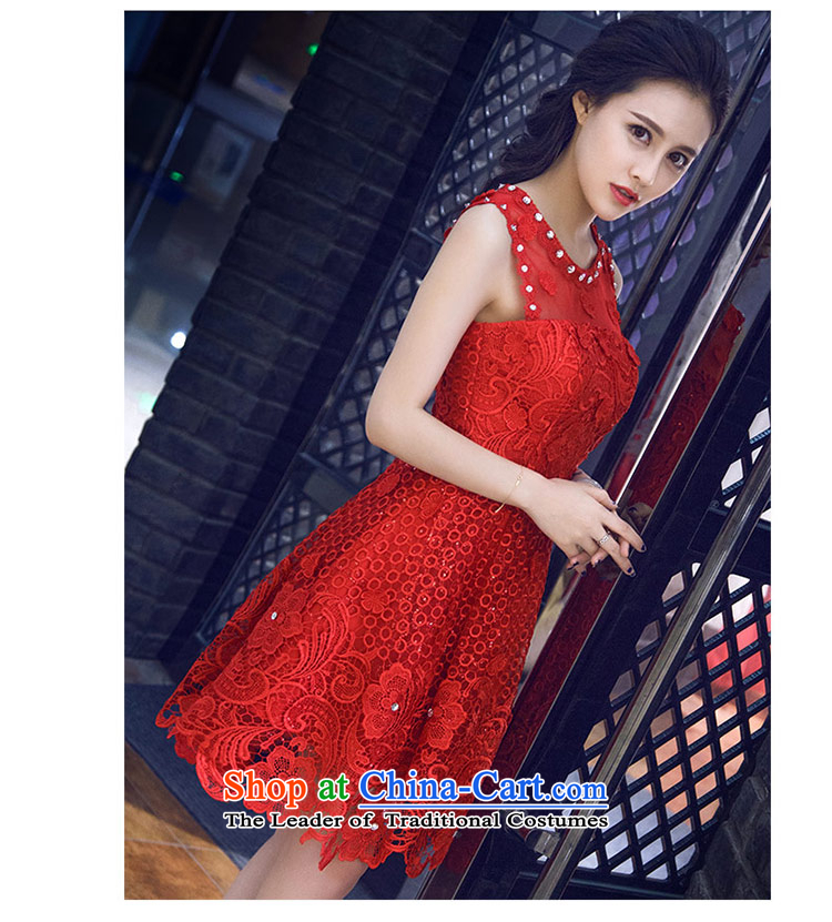 Love of the life of the new Word 2015 Summer Korean upscale shoulder red lace diamond round-neck collar sweet bridal dresses red XS picture, prices, brand platters! The elections are supplied in the national character of distribution, so action, buy now enjoy more preferential! As soon as possible.