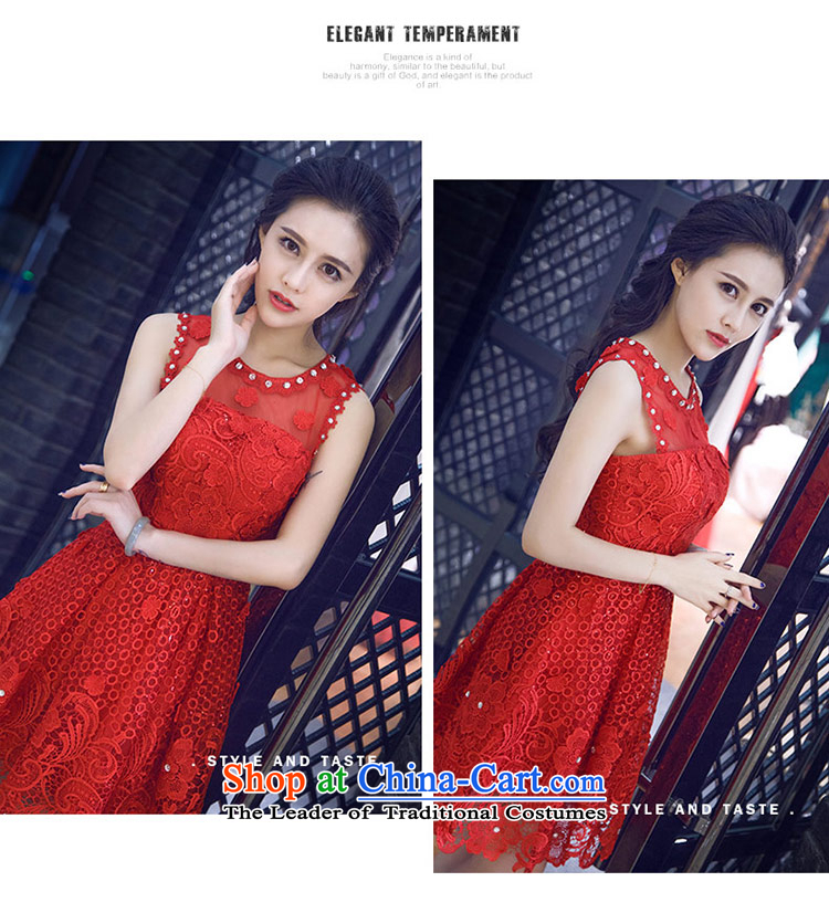 Love of the life of the new Word 2015 Summer Korean upscale shoulder red lace diamond round-neck collar sweet bridal dresses red XS picture, prices, brand platters! The elections are supplied in the national character of distribution, so action, buy now enjoy more preferential! As soon as possible.