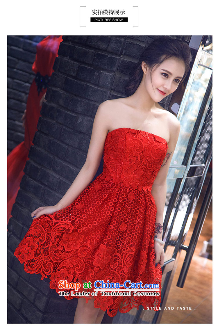 Love of the life of the new 2015 Korean sweet anointed chest lace zip short) and Laptop red bride bows small dining serving dress red XXXL picture, prices, brand platters! The elections are supplied in the national character of distribution, so action, buy now enjoy more preferential! As soon as possible.