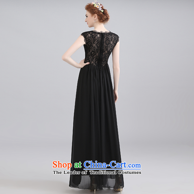 Wedding dress summer new short-sleeved to align the banquet dinner dress upscale shoulders to align the long gown black can be made plus $30 does not return, Yi Sang Love , , , shopping on the Internet