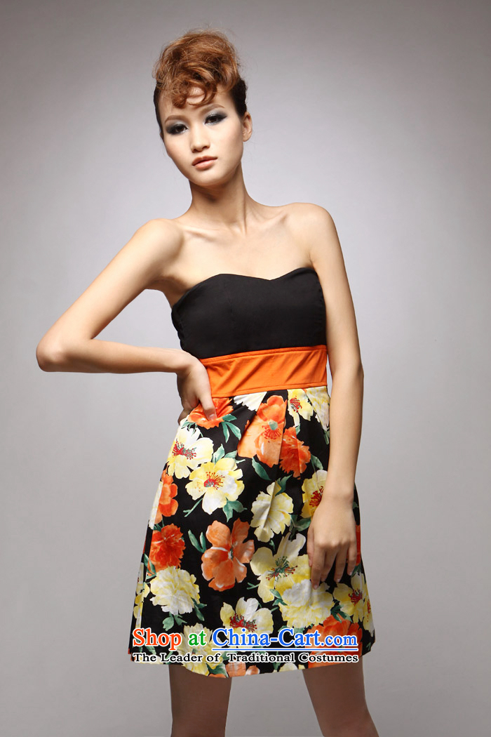 2015 summer vacation in Europe GOSSIP.D casual dress skirt party daily dress wiping the Chest Sau San evening dresses 1019 orange/black L picture, prices, brand platters! The elections are supplied in the national character of distribution, so action, buy now enjoy more preferential! As soon as possible.