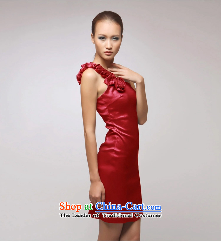 Gossip.d bridesmaid dress bridal dresses bows elegant Beveled Shoulder annual service small Dress Short of Sau San evening dresses 1056 Lake green L picture, prices, brand platters! The elections are supplied in the national character of distribution, so action, buy now enjoy more preferential! As soon as possible.