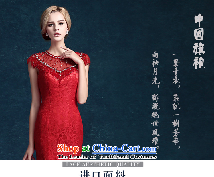 High-end marriage every Connie wedding dresses banquet evening dresses spring and summer wedding dresses moderator girl brides toasting champagne package shoulder crowsfoot services marriage long red XL pictures, Sau San price, brand platters! The elections are supplied in the national character of distribution, so action, buy now enjoy more preferential! As soon as possible.
