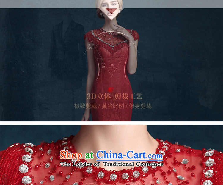 High-end marriage every Connie wedding dresses banquet evening dresses spring and summer wedding dresses moderator girl brides toasting champagne package shoulder crowsfoot services marriage long red XL pictures, Sau San price, brand platters! The elections are supplied in the national character of distribution, so action, buy now enjoy more preferential! As soon as possible.
