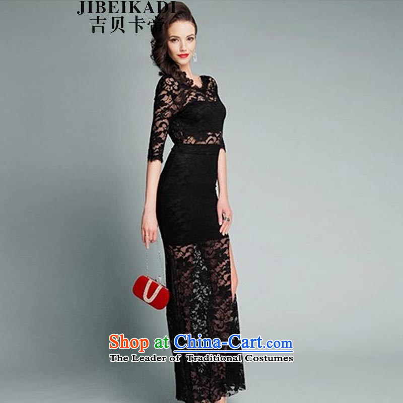 Gibez card in Dili and sexy 4689# V-Back and terrace open forklift truck waist deemed Sau San package and Lei Si long skirt the vestry better red, will the Bekaa in Dili (JIBEIKADI) , , , shopping on the Internet