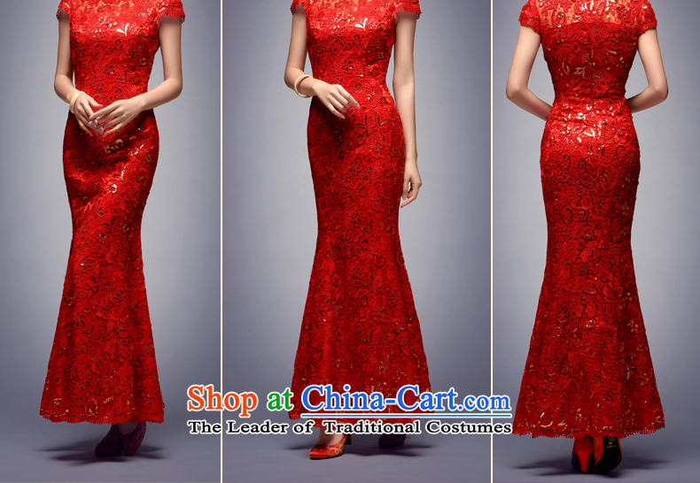 Eason Chan New Summer 2015 point bride qipao retro improved lace wedding dresses red drag to drink service crowsfoot red XXL payment for about a week shipment picture, prices, brand platters! The elections are supplied in the national character of distribution, so action, buy now enjoy more preferential! As soon as possible.