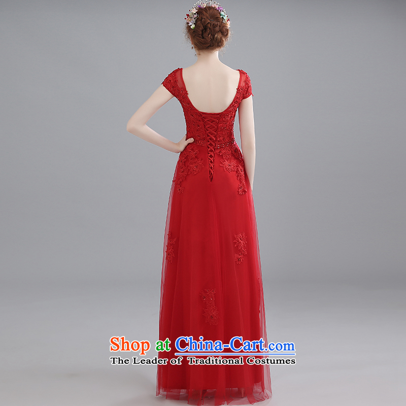 Yi Sang-bride bows services Love 2015 Marriage bows evening dresses long bridesmaid lace a field shoulder red wedding dresses red XXL, Yi love is , , , shopping on the Internet