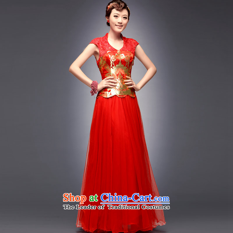 Eason Chan point 2015 New Stylish retro Chinese wedding in summer and autumn replace bows services red Chinese long married women dress skirt red S after payment of approximately 1 week shipment, Eason Chan point , , , shopping on the Internet