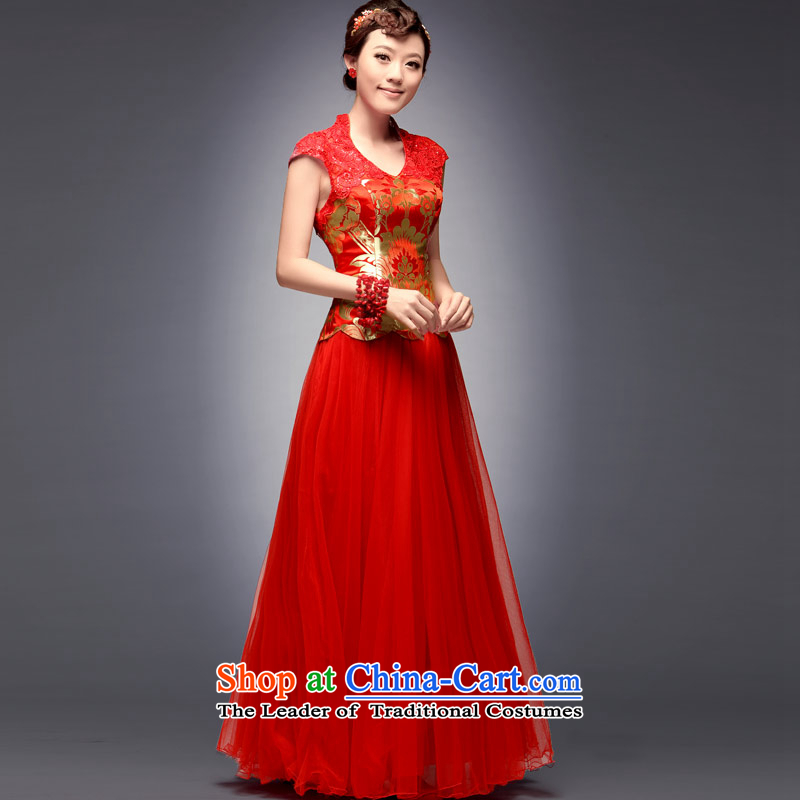 Eason Chan point 2015 New Stylish retro Chinese wedding in summer and autumn replace bows services red Chinese long married women dress skirt red S after payment of approximately 1 week shipment, Eason Chan point , , , shopping on the Internet