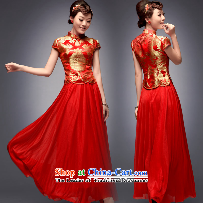 Eason Chan point new 2015 two kits stylish improved-Chinese Antique two kits long gown red S after payment of approximately 1 week shipment, Eason Chan point , , , shopping on the Internet