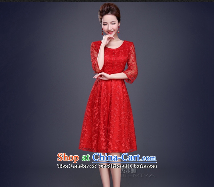 Jie mija bows services 2015 new summer wedding dresses red dress marriages champagne color bridesmaid service banquet RED M picture, prices, brand platters! The elections are supplied in the national character of distribution, so action, buy now enjoy more preferential! As soon as possible.