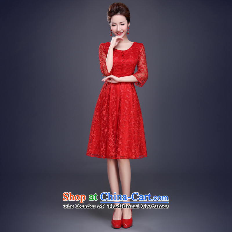 Jie mija bows services 2015 new summer wedding dresses red dress marriages champagne color bridesmaid service banquet RED M Cheng Kejie mia , , , shopping on the Internet