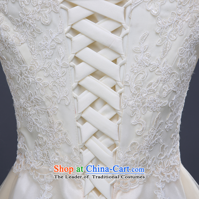 Jie Mija Evening Dress Short, 2015 New Word summer shoulder lace wedding dress bridesmaid services moderator evening banquet female champagne color XL, Cheng Kejie mia , , , shopping on the Internet