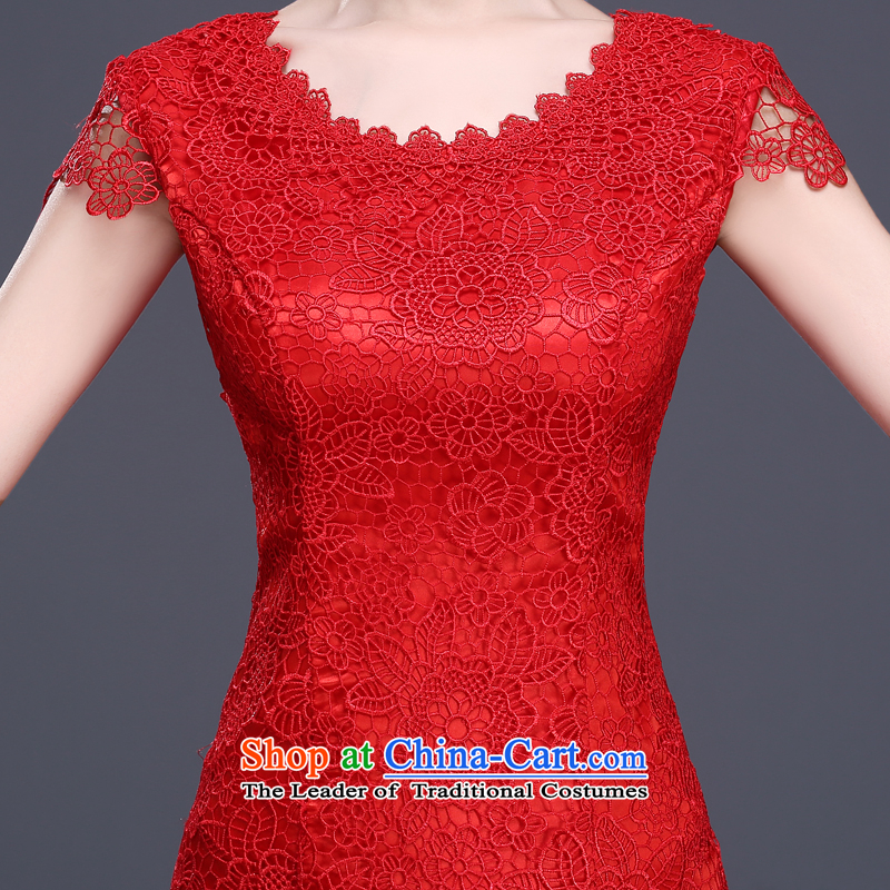 Jie mija bows services for summer 2015 New Qipao) red marriages of small wedding dresses short Chinese Dress Female Red M Cheng Kejie mia , , , shopping on the Internet