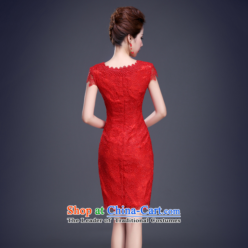 Jie mija bows services for summer 2015 New Qipao) red marriages of small wedding dresses short Chinese Dress Female Red M Cheng Kejie mia , , , shopping on the Internet