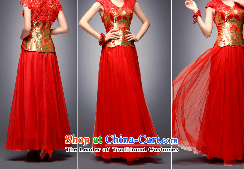 Eason Chan point new summer and fall of 2015, the long-serving small groups of Fengxian long red Chinese Antique wedding dress skirt bows to red after payment of the XL for about a week shipment picture, prices, brand platters! The elections are supplied in the national character of distribution, so action, buy now enjoy more preferential! As soon as possible.
