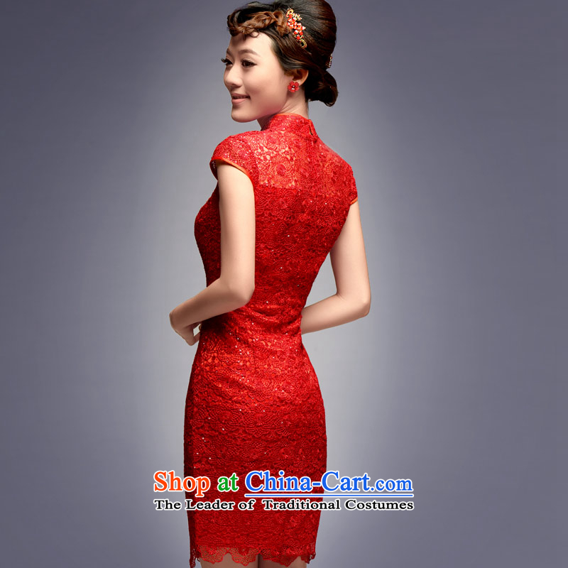 Eason Chan point cheongsam wedding dress 2015 New Chinese Disc detained minimalist short, wedding receptions and noble bows services red Chinese back to the door after payment of the Red L for about a week shipment, Eason Chan point , , , shopping on the Internet