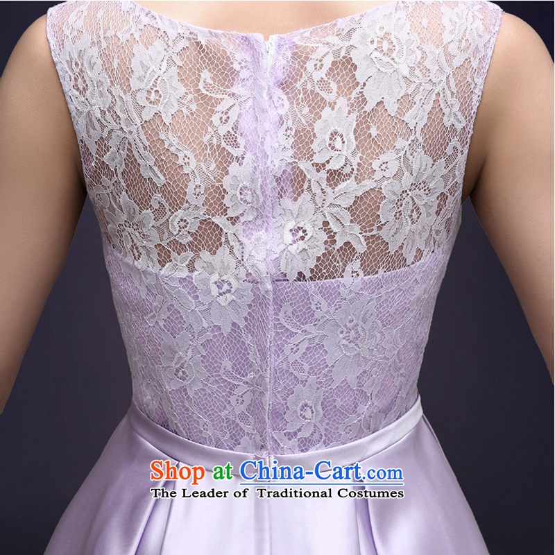 The first white into about bridesmaid dress 2015 new spring and summer evening dress short of banquet mitzvahs small dress sister skirt Female dress with a light purple tailored to contact customer service, white first into about shopping on the Internet has been pressed.