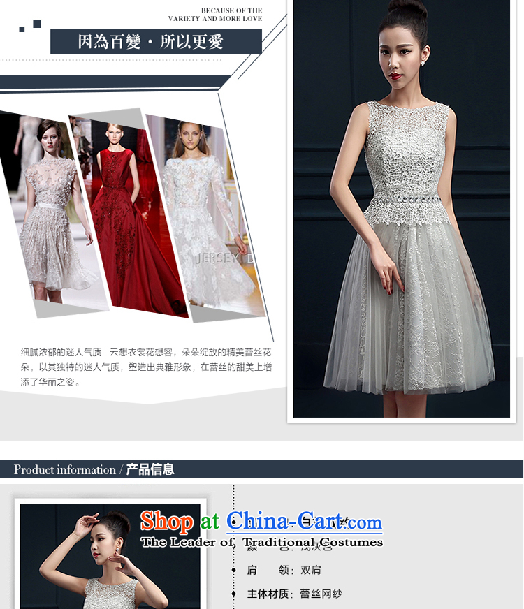 The first white into about gray banquet evening dresses 2015 new summer bridesmaid service, bon bon skirt moderator dress Female dress silver gray XL Photo, prices, brand platters! The elections are supplied in the national character of distribution, so action, buy now enjoy more preferential! As soon as possible.
