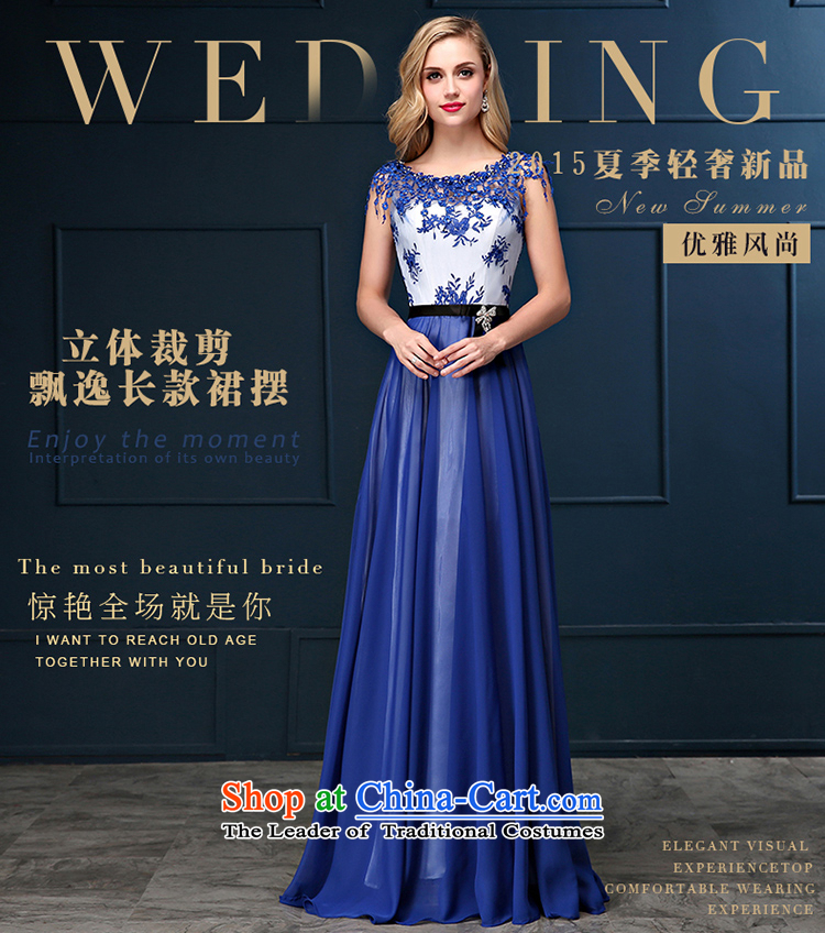 Bridesmaid dress Summer 2015 new Korean shoulders large Sau San long banquet video thin marriages evening dress blue S Suzhou shipment picture, prices, brand platters! The elections are supplied in the national character of distribution, so action, buy now enjoy more preferential! As soon as possible.