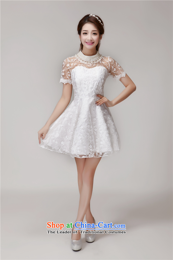 Ying Xin Ren   2015 Summer heavy industry staples Pearl Pearl Lace Embroidery collar engraving bon bon dresses dress 990 apricot M brand, prices, picture platters! The elections are supplied in the national character of distribution, so action, buy now enjoy more preferential! As soon as possible.