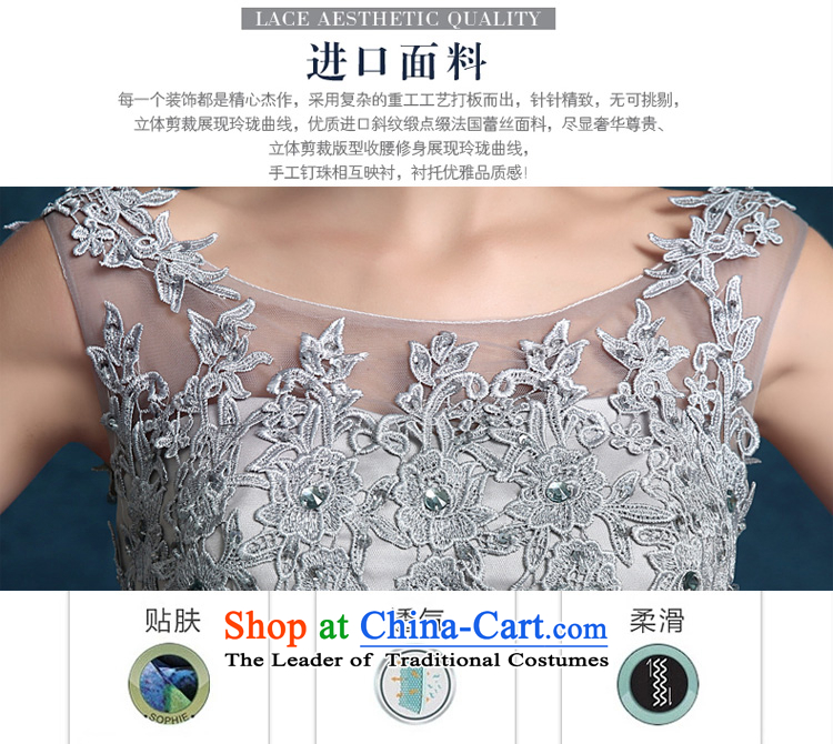 2015 new gray bride wedding dress long upscale dinner dress evening gray shoulders Sau San moderator dress gradient gray XL Photo, prices, brand platters! The elections are supplied in the national character of distribution, so action, buy now enjoy more preferential! As soon as possible.