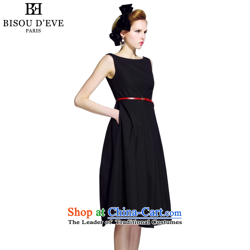 Mrs Diana be 2015 Pik autumn new round-neck collar sleeveless long antique dresses A skirt large skirt dress BH02134179 black S PIK Mrs Diana be ( bisou d'eve ) , , , shopping on the Internet