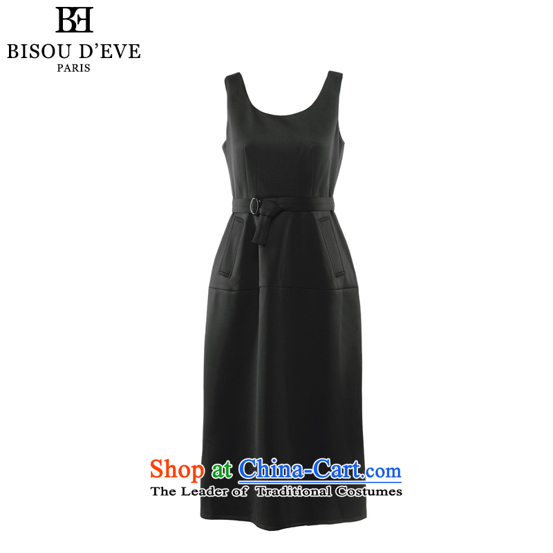 Mrs Diana be 2015 Pik autumn new round-neck collar sleeveless long antique dresses A skirt large skirt dress BH03134335 black S PIK Mrs Diana be ( bisou d'eve ) , , , shopping on the Internet