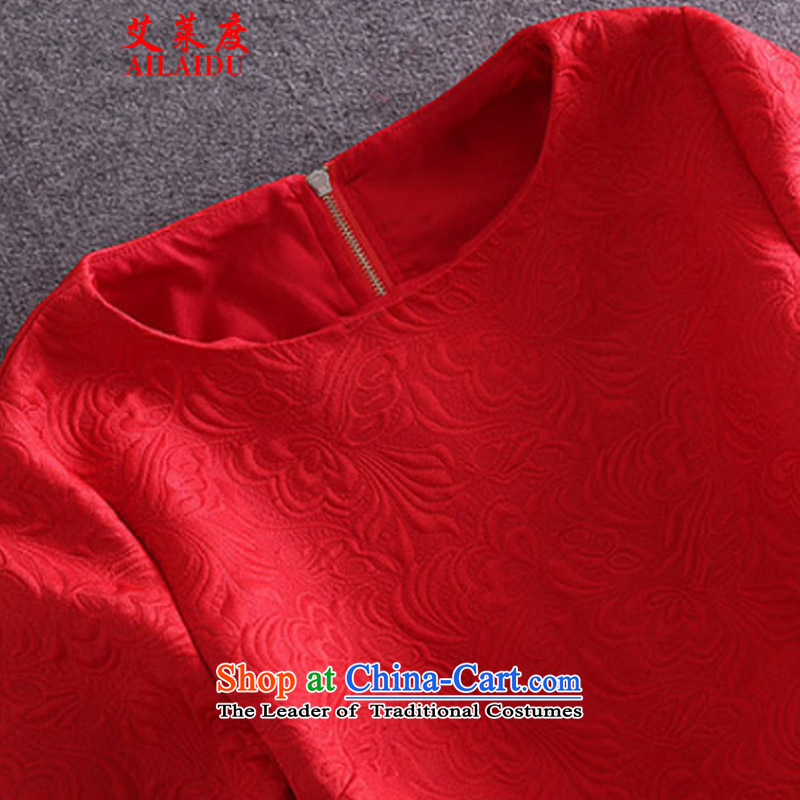 The Aileu degrees 2015 large red dress married women serving drink autumn and winter jackets annual banquet JMB090-B_6916 RED , L, Aileu AILAIDU () , , , shopping on the Internet