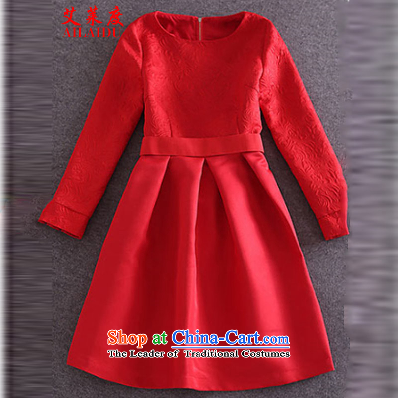 The Aileu degrees 2015 large red dress married women serving drink autumn and winter jackets annual banquet JMB090-B_6916 RED , L, Aileu AILAIDU () , , , shopping on the Internet