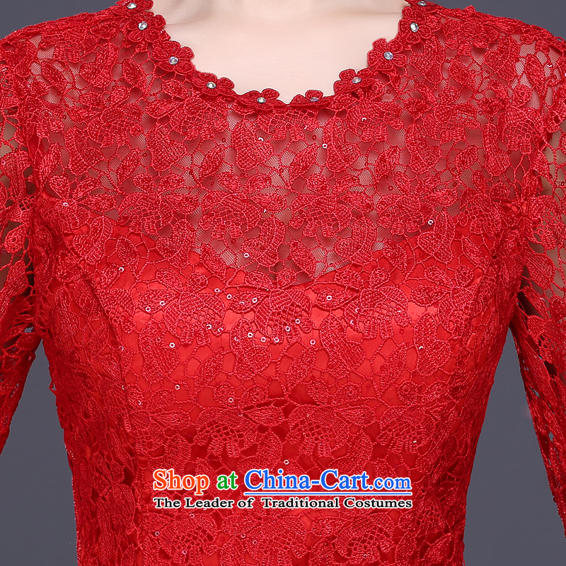 Jie mija bows qipao 2015 new services for summer red marriages evening dress short of small banquet evening dress female red S, Cheng Kejie mia , , , shopping on the Internet
