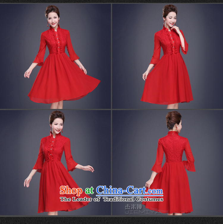 Jie Mija Evening Dress Short, 2015 NEW Summer red marriages bows services bridesmaid serving evening banquet dresses female champagne color M picture, prices, brand platters! The elections are supplied in the national character of distribution, so action, buy now enjoy more preferential! As soon as possible.