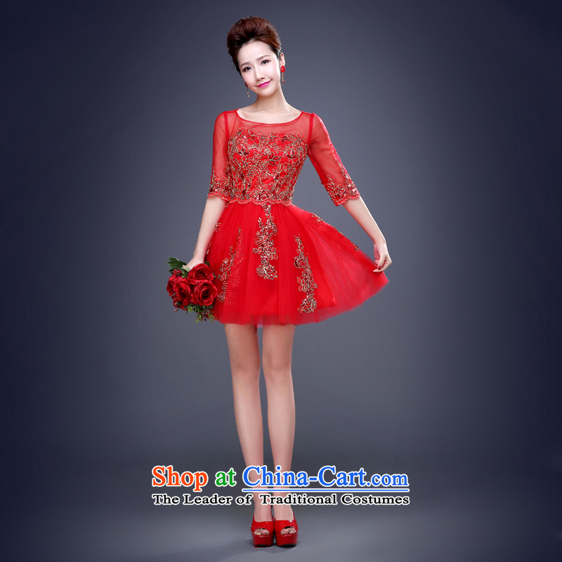 Jie mija bows Service, Mr Ronald 2015 new marriages a field shoulder red wedding betrothal festival evening dresses female red sleeved XL, Cheng Kejie mia , , , shopping on the Internet