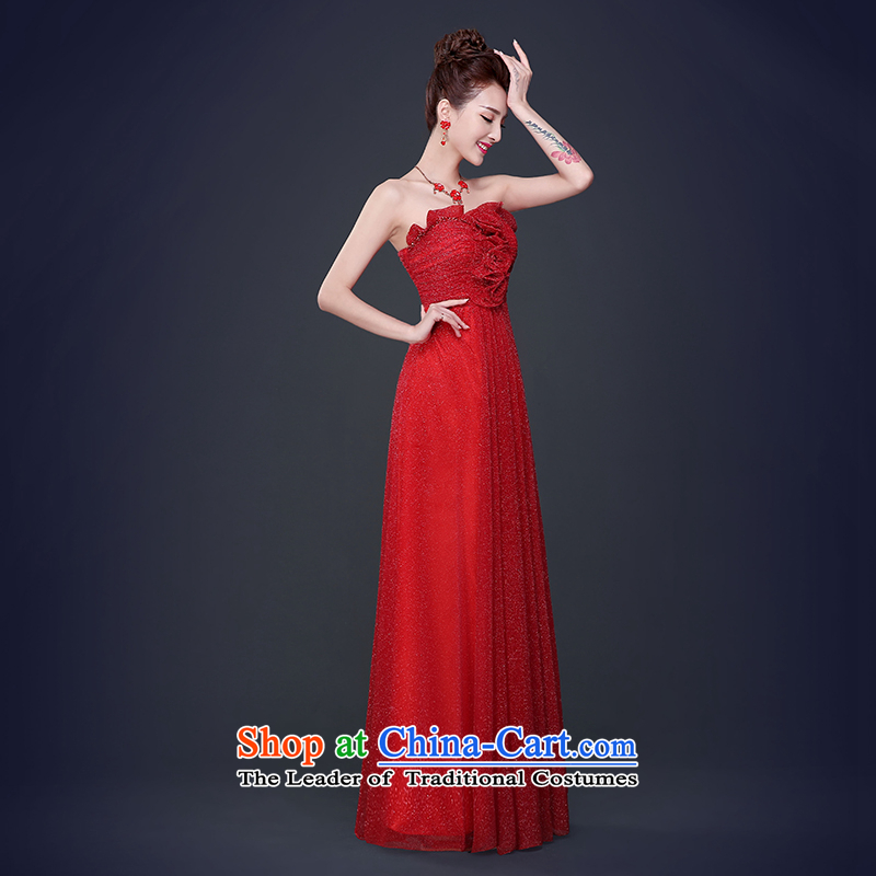 7 7 color tone 2015 new bride bows Services Mr Ronald long wedding Wedding Dress Short, wipe the chest evening dresses red female L046 Sau San red long S, 7 color 7 Tone , , , shopping on the Internet